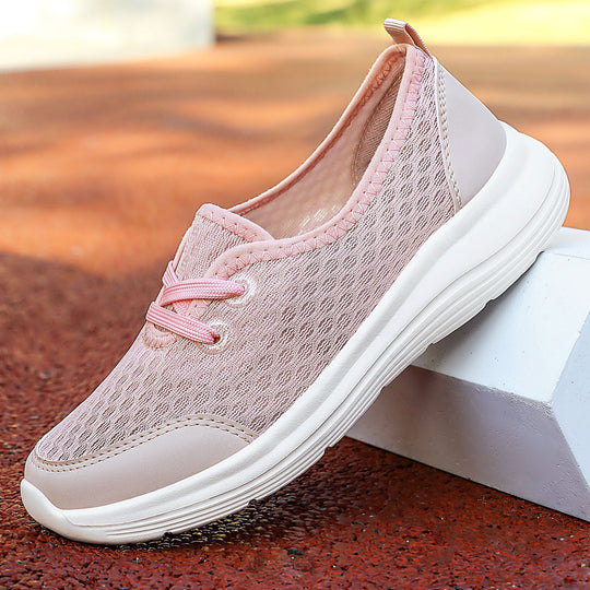 Damen Atmungsaktive und komfortable Freizeit-Sneakers mit elastischem Sitz EB