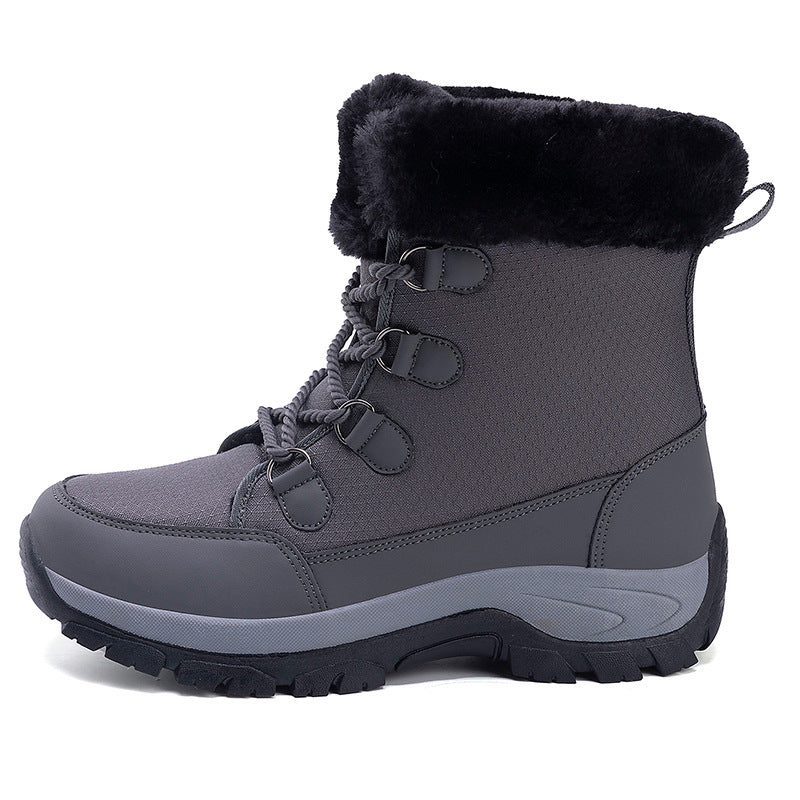 Damen Fleecegefütterte Winter-Boots mit rutschfester Sohle und hohem Knöchelschutz EB