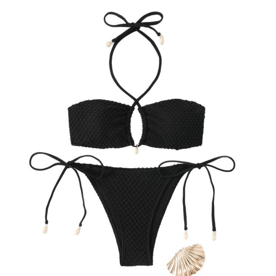 Damen Bikini-Set mit innovativem Bindemuster und modischem Cut-Out EB
