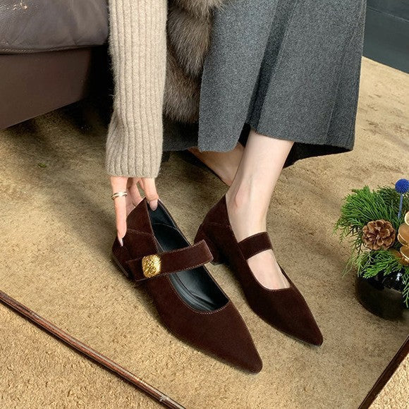 Damen elegante Ballerinas mit modischer Riemchenverzierung und hochwertigem Obermaterial EB