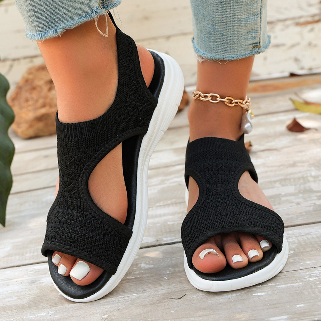 Damen Sportliche und luftige Freizeitsandalen mit flexiblem Obermaterial EB