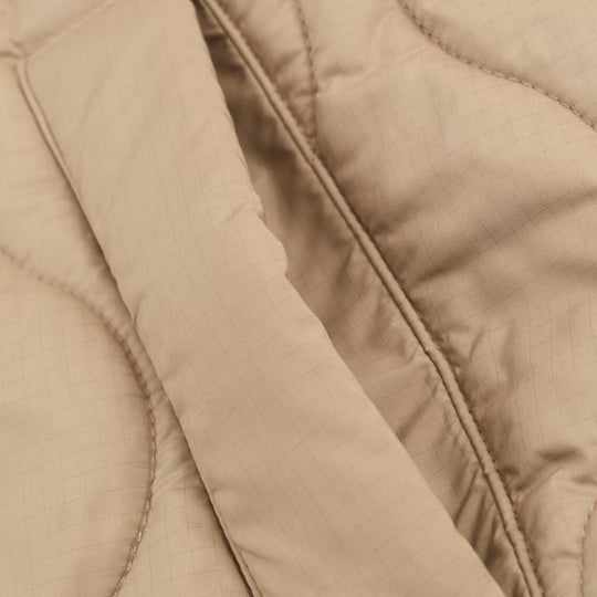 Damen gesteppte Übergangsjacke mit Kapuze und großen Taschen EB