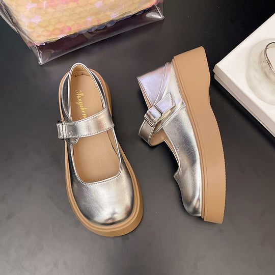 Damen elegante Mary Jane Schuhe mit funkelndem Design EB