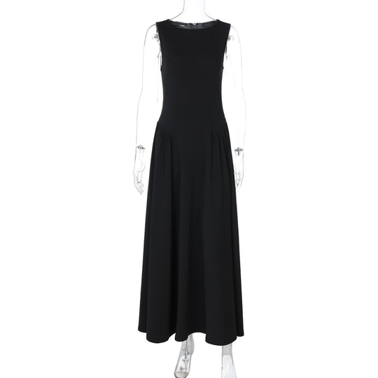 Damen Maxikleid mit elegantem Schnitt und fließendem Material EB