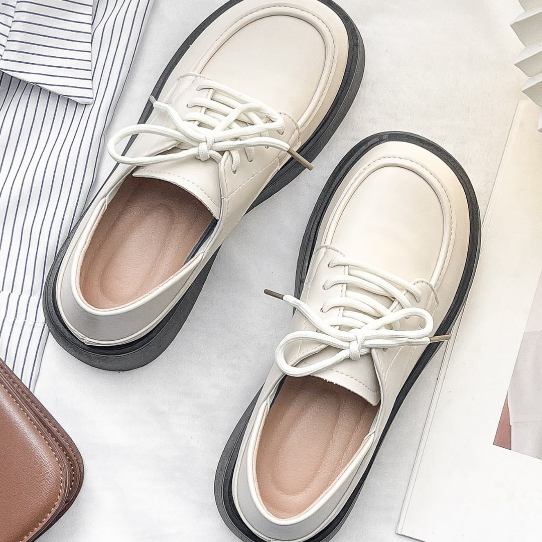 Damen Schnürschuhe mit modischem Plateau und edlem Obermaterial EB