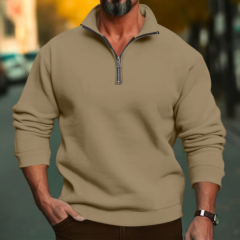 Herren Freizeit-Hoodie mit Reißverschluss und elastischen Bündchen EB