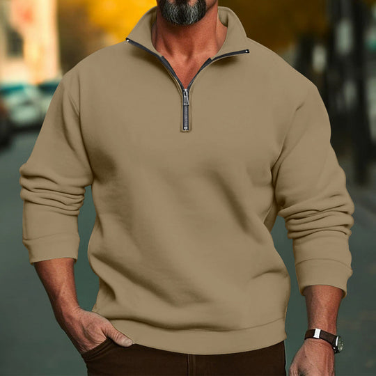 Herren Freizeit-Hoodie mit Reißverschluss und elastischen Bündchen EB