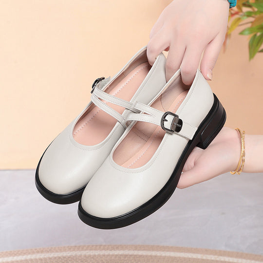 Damen Komfortable Ballerinas mit verstellbarem Riemen EB