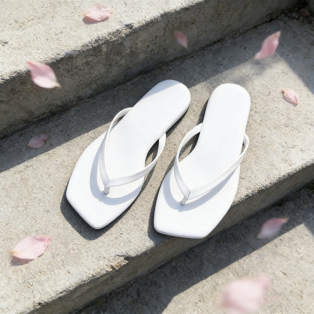 Damen modische Zehentrenner-Sandalen mit bequemem Fußbett EB