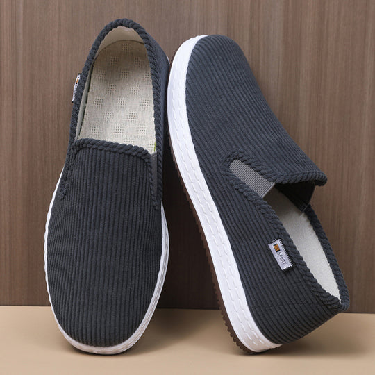 Damen Bequeme Samt-Slipper mit elastischem Einstieg und rutschfester Sohle EB
