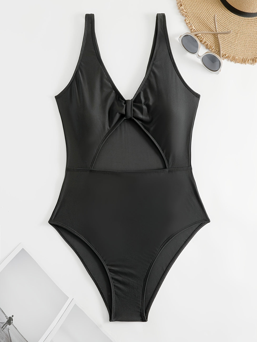 Damen Einteiliger Badeanzug mit modischem Cut-Out-Design EB