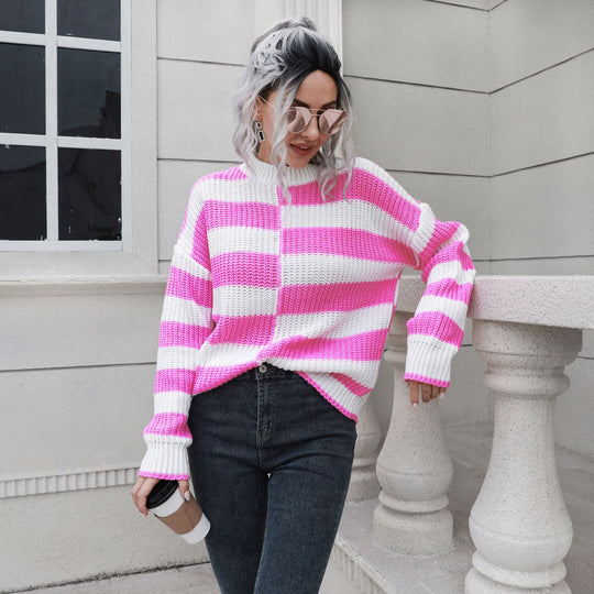Damen Strickpullover mit Streifenmuster von EB