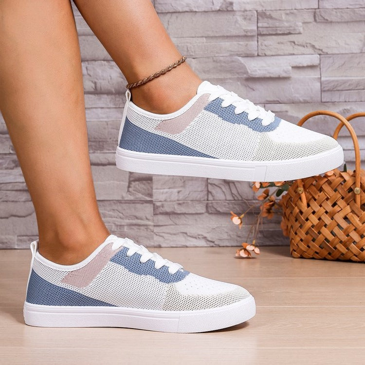 Damen atmungsaktive Sneakers mit elastischer Netzstruktur EB