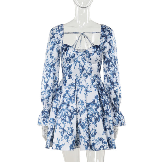 Damen verspieltes Sommerkleid mit Volanträdern und floralem Druck EB