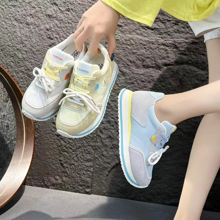 Damen sportliche Sneakers mit atmungsaktiver Mesh-Oberfläche und stabiler Sohle EB
