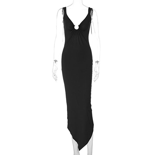 Damen Figurbetontes Maxikleid mit raffiniertem Cut-Out und zeitgemäßem Design EB