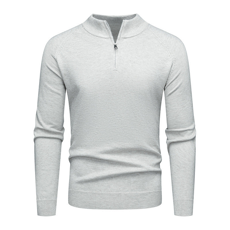 Herren modischer Pullover mit kurzem Reißverschluss EB