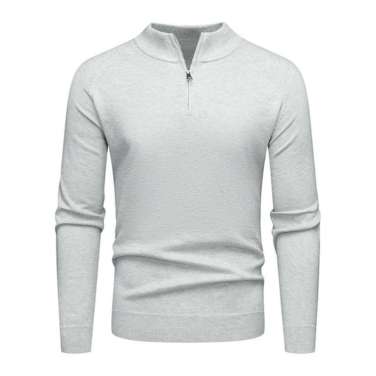 Herren modischer Pullover mit kurzem Reißverschluss EB