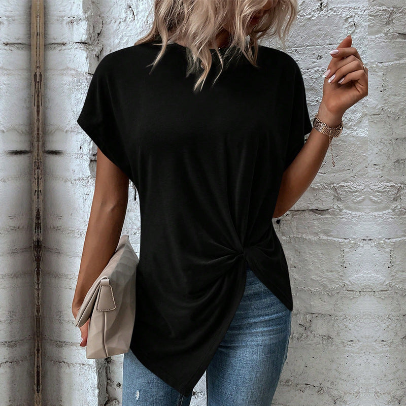 Damen Oversize T-Shirt mit Knoten-Detail EB