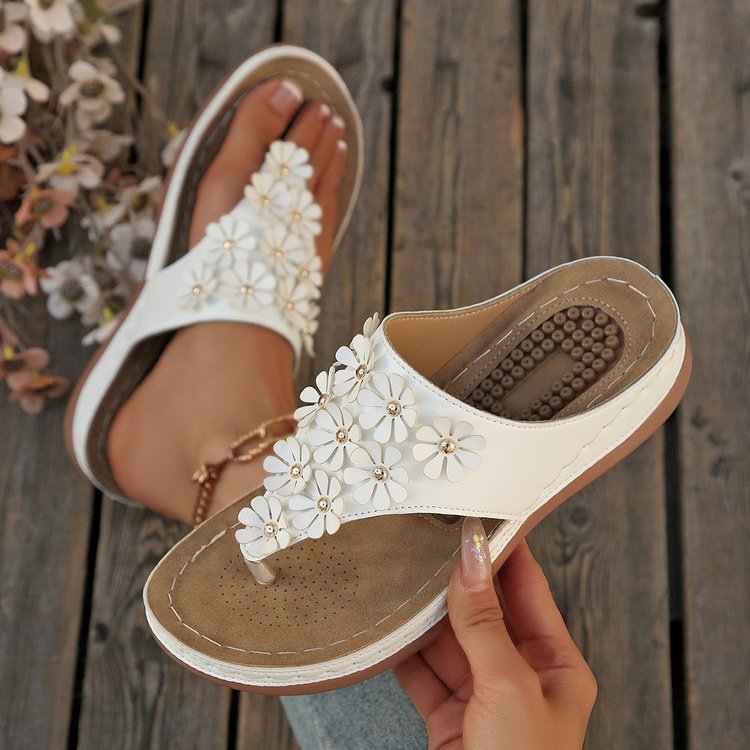 Damen Blumige Wellness-Sandalen EB