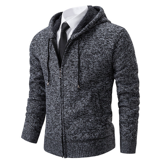Herren Strickjacke mit modernem Schnitt und praktischem Reißverschluss EB