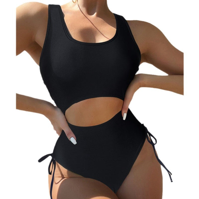 Damen Einteiler Badeanzug mit seitlichen Cut-Out-Details EB