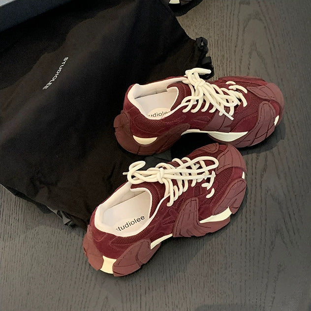 Damen Sportliche Sneakers mit robustem Design und atmungsaktiver Mesh-Oberfläche EB