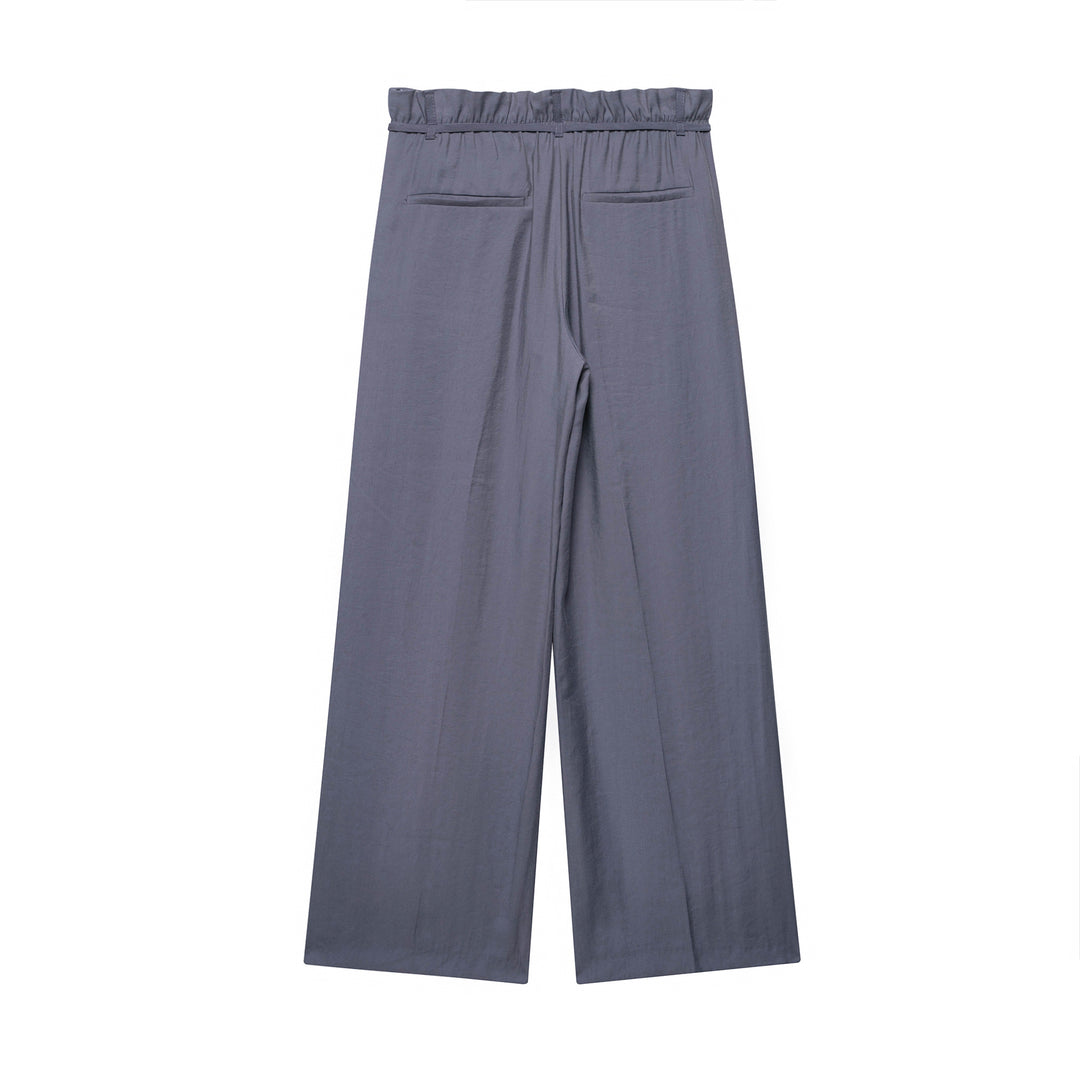 Damen weit geschnittene Palazzo-Hose mit elastischem Bund EB