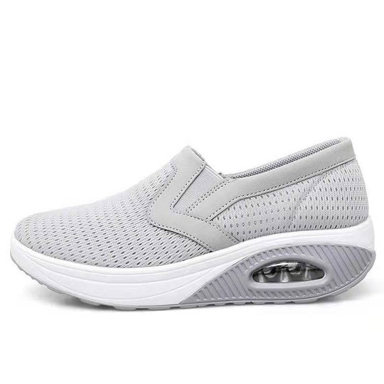 Damen Slip-On Sneakers mit atmungsaktivem Mesh und stoßdämpfender Sohle EB