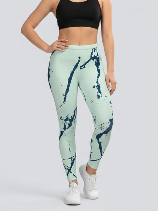 Damen Sportleggings mit stylischem Sternen-Design und hohem Bund EB