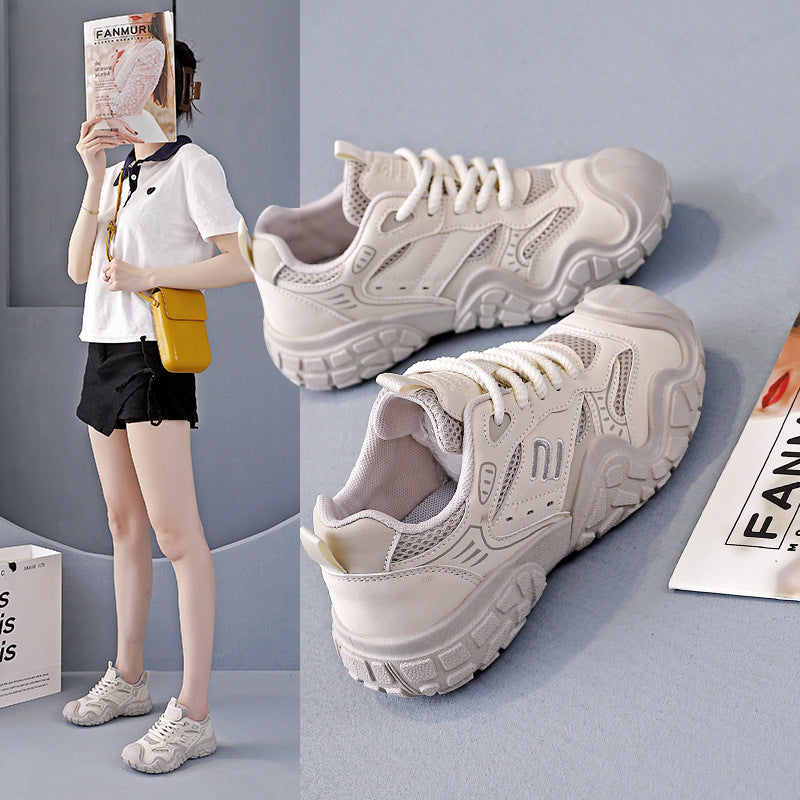 Damen Sportliche Chunky Sneakers mit atmungsaktiver Mesh-Oberfläche und rutschfester Sohle EB
