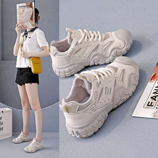 Damen Sportliche Chunky Sneakers mit atmungsaktiver Mesh-Oberfläche und rutschfester Sohle EB