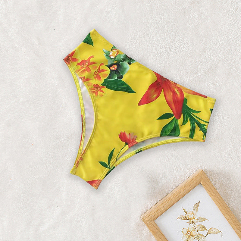 Damen Bikini-Set mit floralem Oberteil und lässigem Maxi-Rock EB
