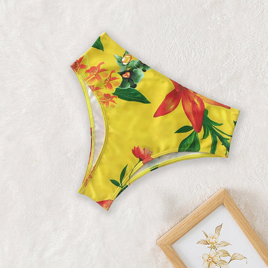 Damen Bikini-Set mit floralem Oberteil und lässigem Maxi-Rock EB