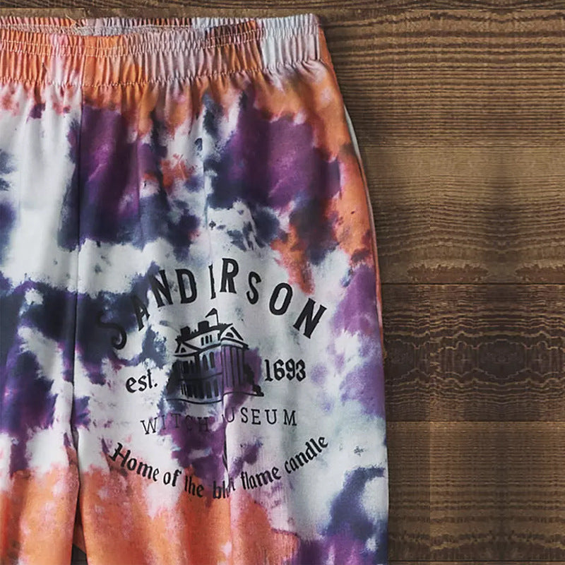 Damen Sportliche Freizeithose mit modischem Batikdesign EB