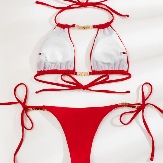 Damen Triangel-Bikini mit geschmackvollen Bead-Details EB