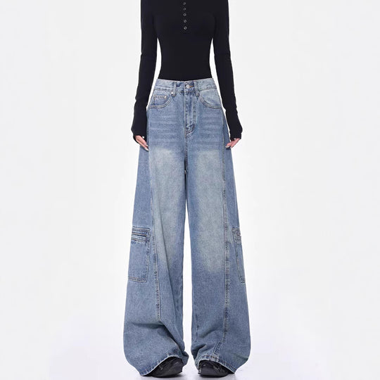 Damen Weite Baggy-Jeans im lässigen Oversized-Schnitt mit praktischen Taschen EB