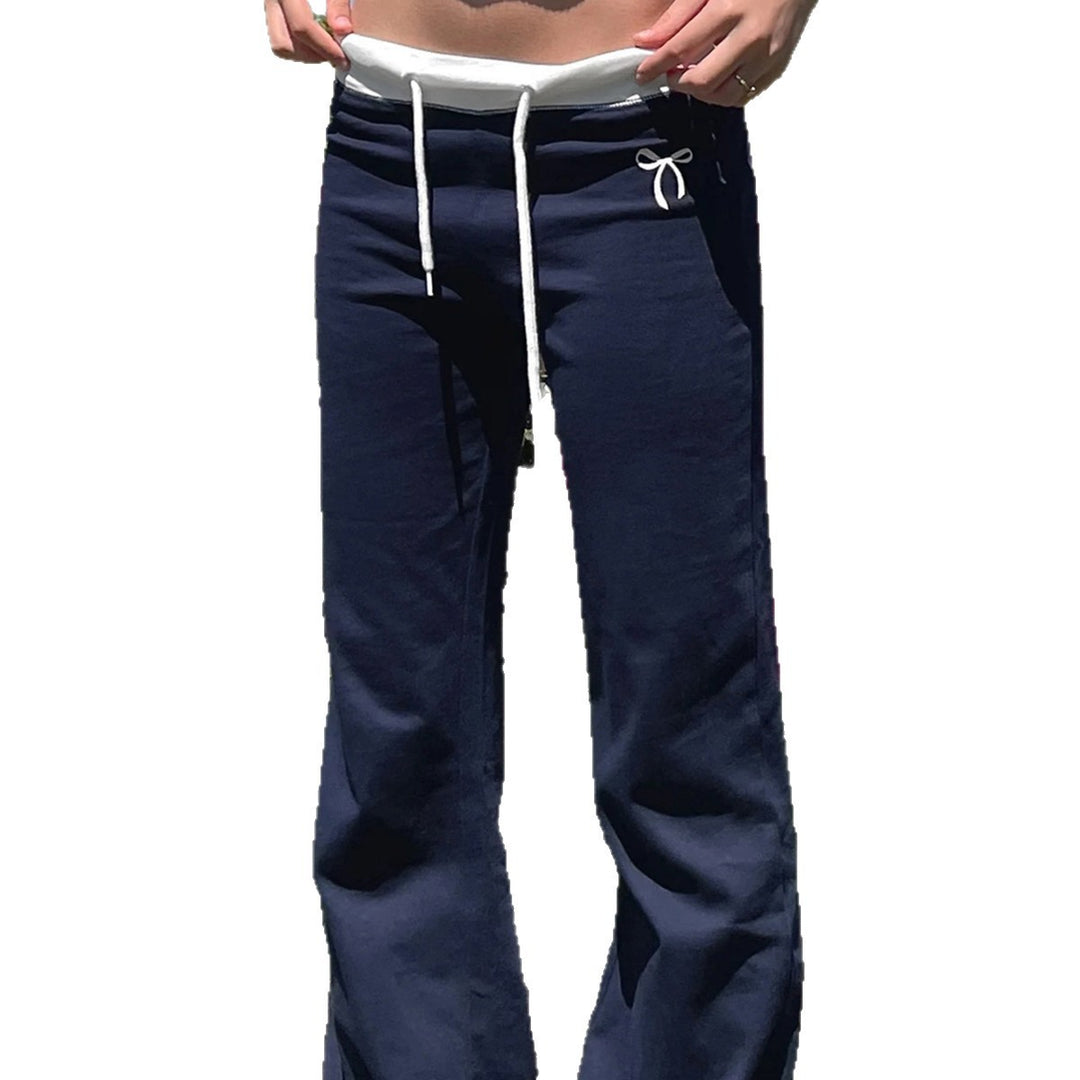 Damen Bequeme und lässige Sweatpants mit elastischem Bund und seitlichen Taschen EB