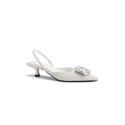 Damen Slingback Pumps mit funkelndem Schmuckdetail EB