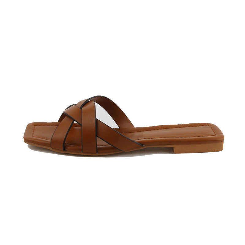 Damen Badeschuhe mit raffiniertem geflochtenem Design EB