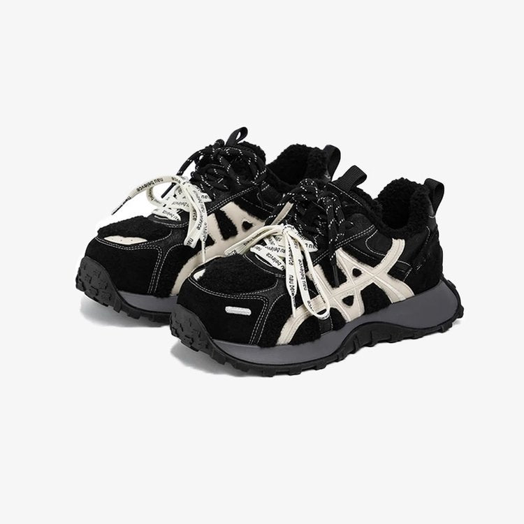 Damen modische Sneakers mit hochwertiger Fleece-Konstruktion und innovativem Sohlenprofil EB