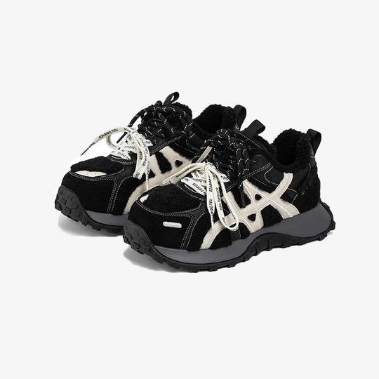 Damen modische Sneakers mit hochwertiger Fleece-Konstruktion und innovativem Sohlenprofil EB