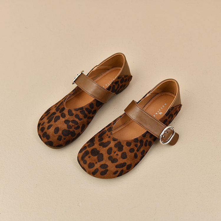 Damen bequeme Mary Jane Ballerinas mit dekorativem Riemen EB
