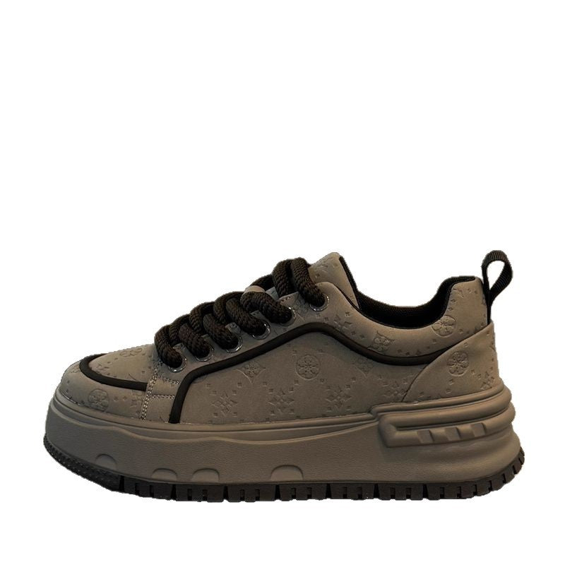 Damen modische Chunky Sneakers mit rutschfester Sohle und atmungsaktivem Obermaterial EB