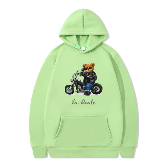 Damen Kapuzenpullover mit einzigartigem Bärenmotiv und lässiger Passform EB