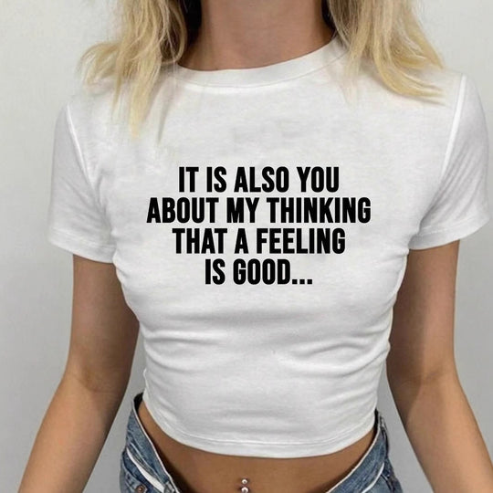 Damen Kurzarm-Shirt mit motivierendem Text EB