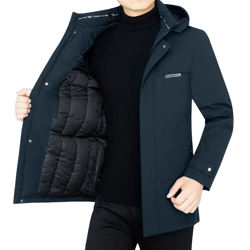 Herren Wasserabweisender Funktions-Mantel mit abnehmbarer Stepp-Innenjacke EB