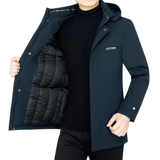 Herren Wasserabweisender Funktions-Mantel mit abnehmbarer Stepp-Innenjacke EB