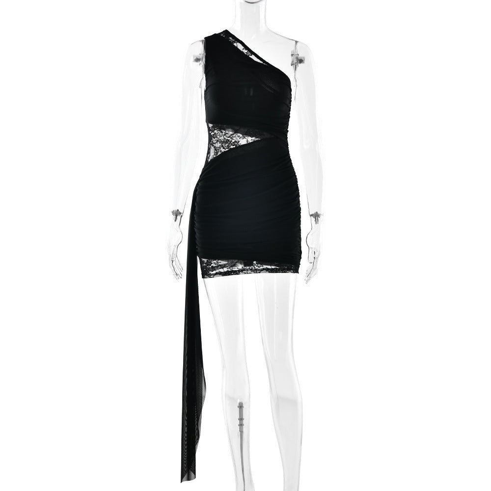 Damen Cocktailkleid mit asymmetrischem Schnitt EB