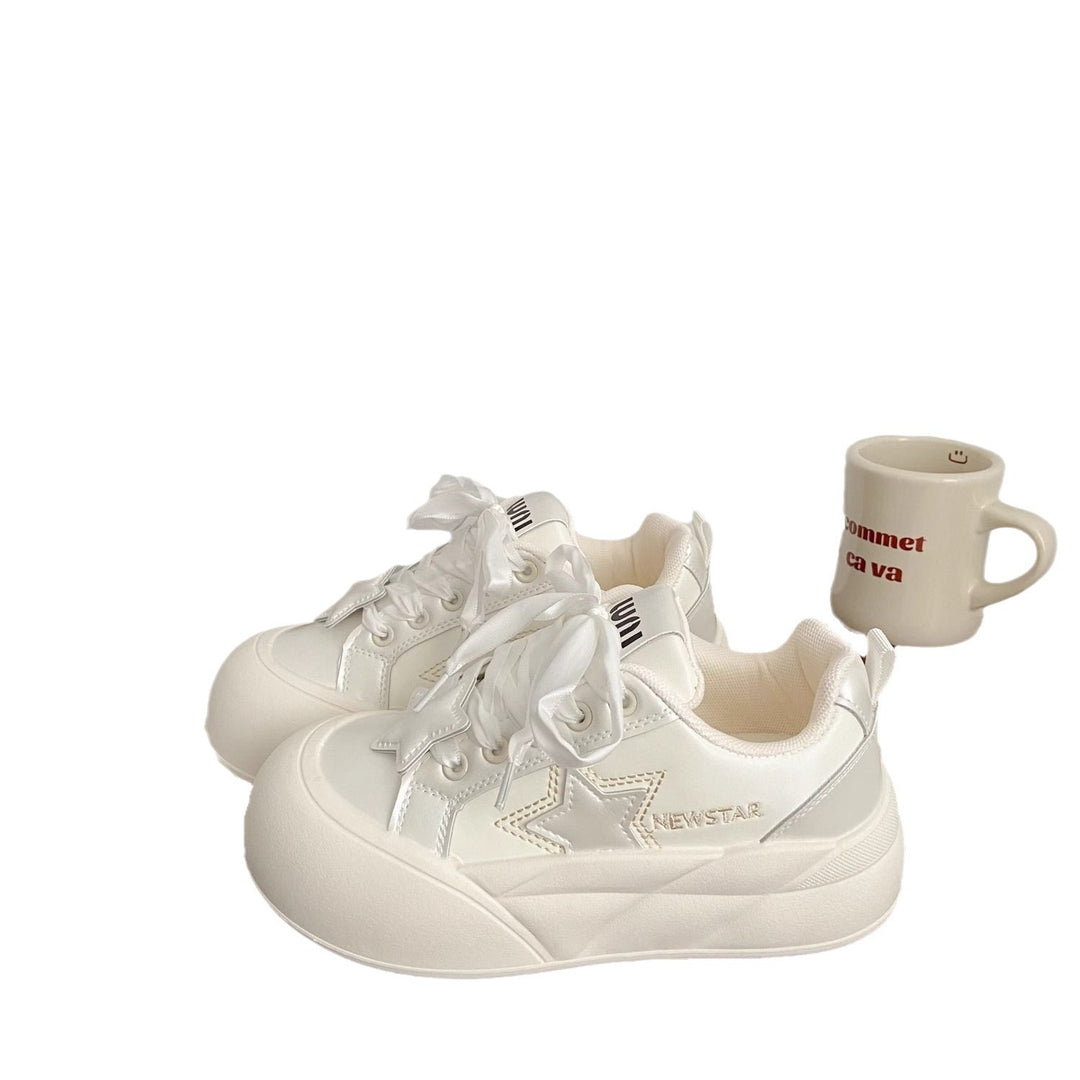 Damen Sportliche Sneakers mit modischem Design und dicker Laufsohle EB